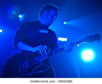 CLEVELAND, OH - MAY 19: Guitarist James Shaw Of Metric Performs Onstage At The House Of Blues In Cleveland - May 19, 2010 In Cleveland, OH.