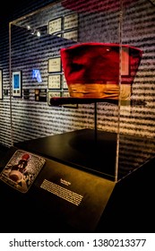 Cleveland, OH, USA - July 14, 2018: A Tom Petty Hat Collection Inside The Exhibit