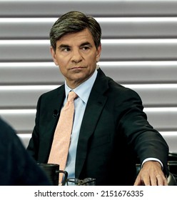 CLEVELAND, OHIO - JULY 18, 2016
ABC’s News Anchor George Stephanopoulos On The Set This Morning From The Republican National Convention At The Quicken Sports Arena 