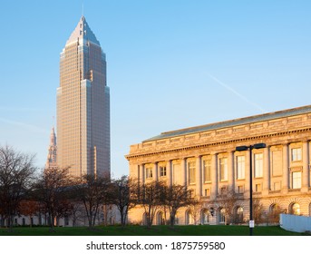 Cleveland, Ohio, United States - Key Tower And City Hall Building.