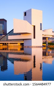 Cleveland, Ohio, United States - The Modern Building Of The Rock And Roll Hall Of Fame Museum.