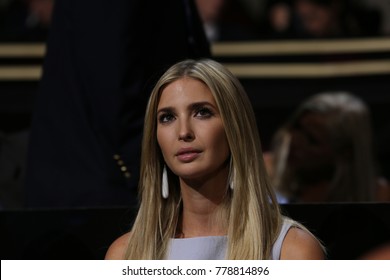 Cleveland, Ohio, USA, 19th July, 2016
Ivanka Trump Oldest Daughter Of Donald Trump Sits In The Family Box At The Republican National Convention