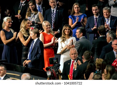 Cleveland Ohio, USA, 21th July, 2016
The Trump Family At The Republican National Convention 
(L-R) Vanessa (Donald Jr's WIfe) Lara (Eric's Wife) Tiffany (in Red Dress Daughter Of Marla Maples) 