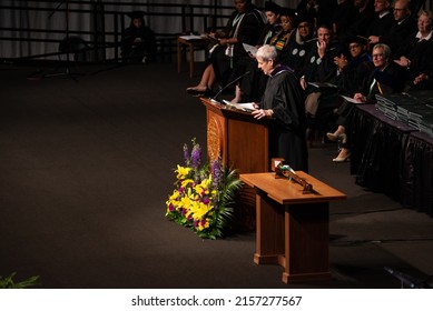 Cleveland, OH(USA) - May 15, 2022 - Ohio Supreme Court Chief Justice Maureen O'Connor Speaking At Cleveland State University Law Commencement