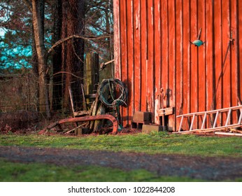 Cleveland, TN / USA - February 11 2018: Vintage Farm Equipment