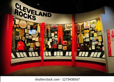 Cleveland, USA - October 21, 2018 - Interior Of The Rock And Roll Hall Of Fame On The Lake Erie Shore In Cleveland, Ohio