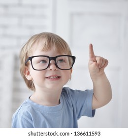 Clever Baby In Glasses