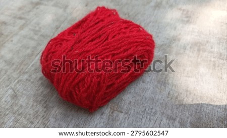 Clew ball of wool yarn thread close up photo