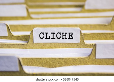 Cliche Word On Card Index Paper