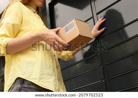 Client using automated self service post terminal machine