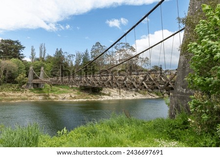 Similar – Image, Stock Photo Suspension bridge in the forest