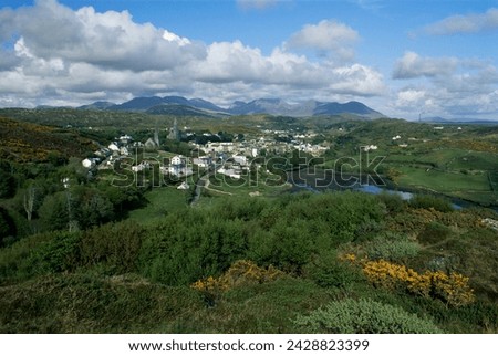 Clifden and the twelve pins or benna beola mountains, county galway, connacht, eire (republic of ireland), europe