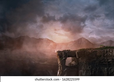 Cliff Background Fantasy, Photo Editing Background