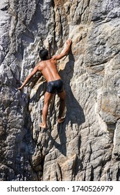 Cliff Diver In Acapulco, Mexico. 