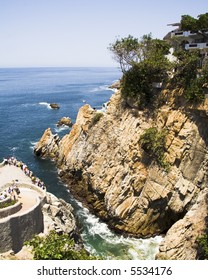 Cliff Diving In Location In Acapulco, Mexico