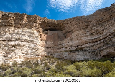 The Cliff Dwellings At Montezuma's Castle In Arizona Where The Sinagua People Lived