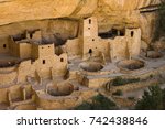 Cliff dwellings at Cliff Palace at Mesa Verde National Park, CO, USA