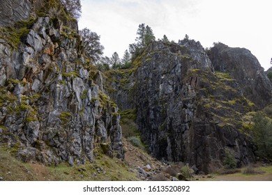 Cliff Face at Auburn Quarry Rock Climbing Area in California