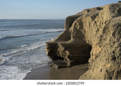 Cliff Face In An Ocean Cove