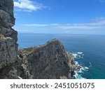 Cliff face at the southern tip of Cape Point, South Africa. February 13th 2024