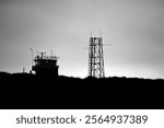 cliff lookout station in silhouette