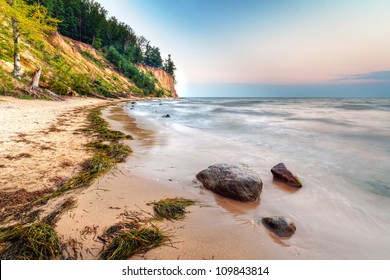 Cliff Of Orlowo At Baltic Sea, Poland