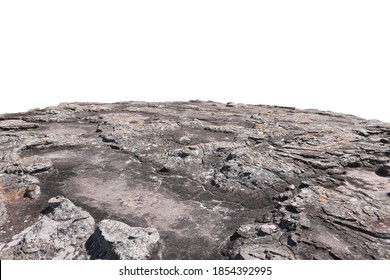Cliff stone located part of the mountain rock isolated on white background. - Shutterstock ID 1854392995