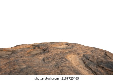 Cliff stone located part of the mountain rock isolated on white background.clipping path - Shutterstock ID 2189725465