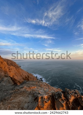 Cliff sunset at Point Reyes Beach
