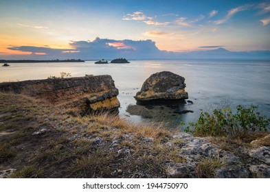 Cliff In Tangsi Beach, Lombok Island