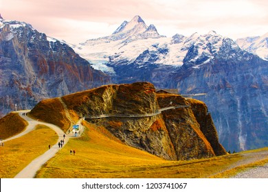 Cliff Walk. Grindelwald First, Switzerland