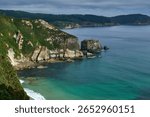 cliffs above the sea at Punta do Fuciño do Porco