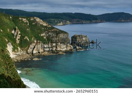 cliffs above the sea at Punta do Fuciño do Porco