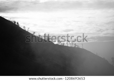 Cliffs around Mount Ijen, East Java