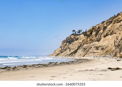 Cliffs at Blacks Beach La Jolla California July 19 2025 