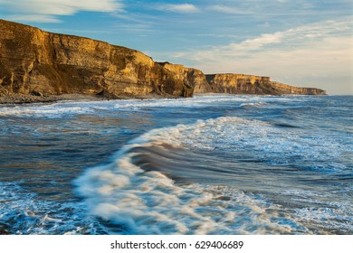 The Cliffs at Dunraven Bay, Southerndown, Vale of Glamorgan, Glamorgan Heritage Coast, Wales, UK - Shutterstock ID 629406689