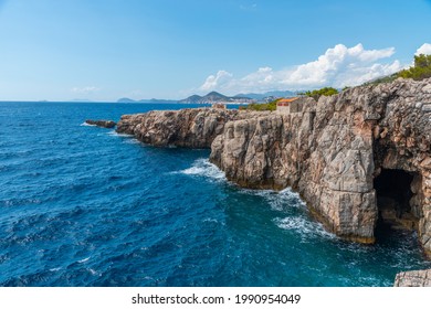 Cliffs at Lokrum island near Dubrovnik, Croatia
