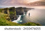 Cliffs of Moher, Ireland, Sea, Ocean