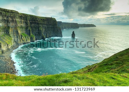 Cliffs of Moher at sunset, Co. Clare, Ireland