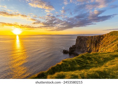 Cliffs of Moher at sunset. Ireland - Powered by Shutterstock