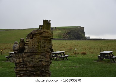 Cliffs Of Moher View And Sign