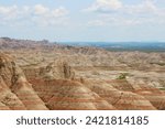 Cliffs, mountains, mesa, and other rock formations in the prairies and badlands of South Dakota