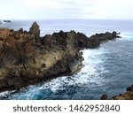 Cliffs on Easter Island (Rapa Nui), Chile