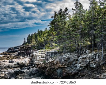 Cliffs On Great Head Trail, Mount Desert Island, Maine