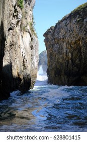 Cliffs on the ocean in Spain