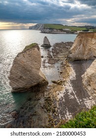 Cliffs and rock formations at Freshwater Bay on the Isle of Wight