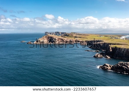 The cliffs and sea stacks on Tory Island, County Donegal, Ireland