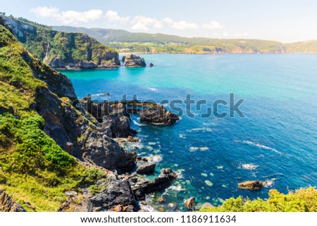 cliffs in viveiro lugo españa called fuciño do porco