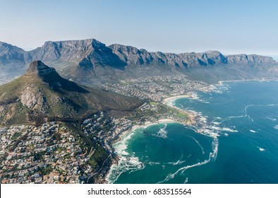 Clifton (Cape Town) aerial shot made from a helicopter