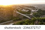 Clifton Suspension bridge during sunrise